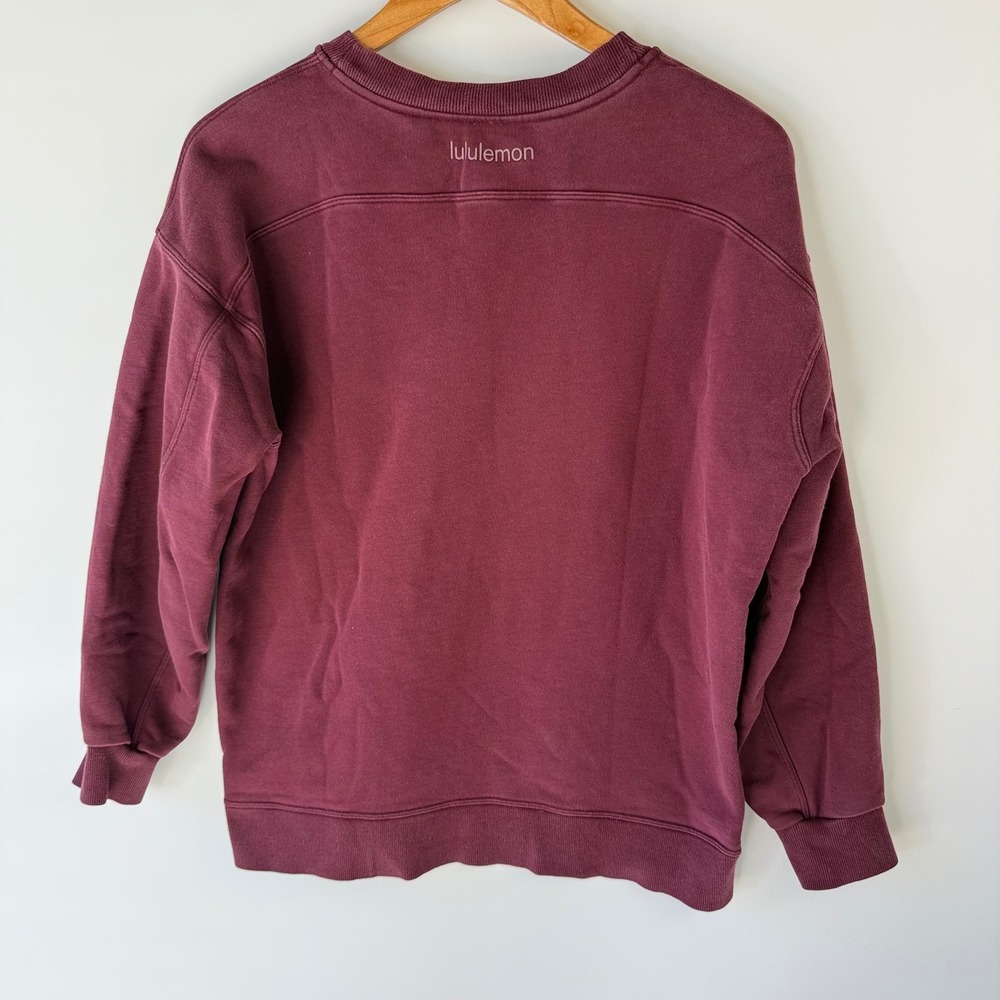 Lululemon Oversized Crew Neck Sweatshirt‎ Size 4?  Burgundy Maroon